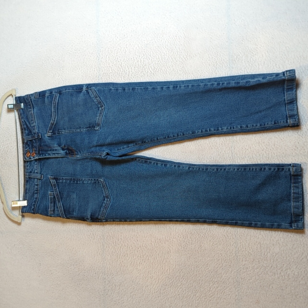 Kensie Women's Vintage Luxe High Rise Straight Leg Cropped Denim Jeans‎ Size 4